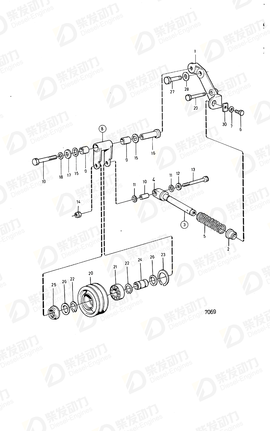 volvo penta Bracket 846984 Drawing